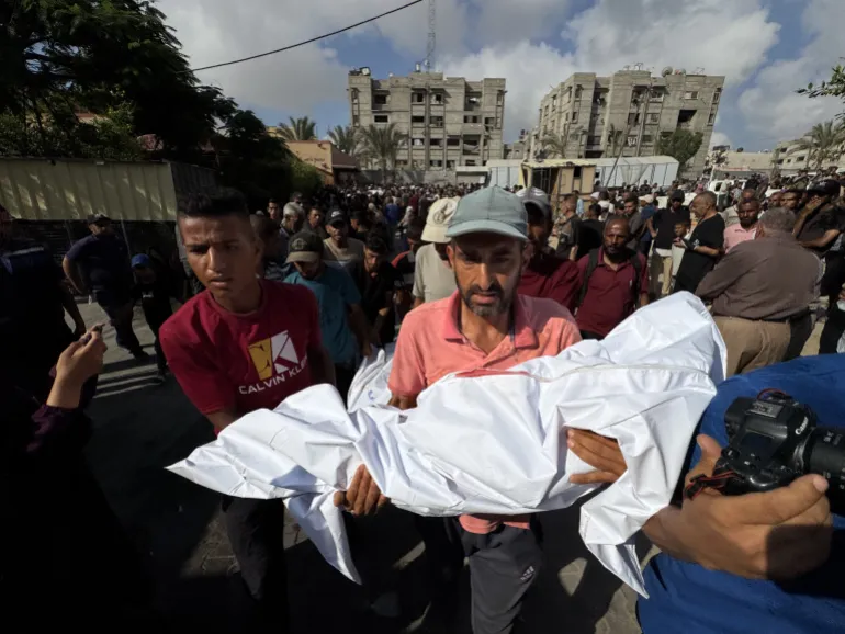 AA 20250704 38466236 38466233 FUNERAL CEREMONY FOR PALESTINIANS DIED IN ISRAELI ATTACK ON GAZA 1751628220