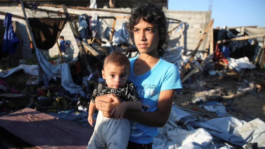 palestinian children khan younis displaced israel gaza war july 2025 reuters.JPG